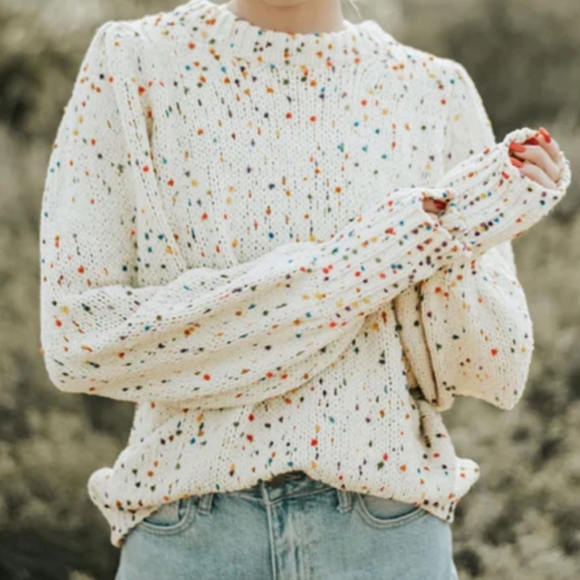 Colorful Dots Pullover Sweater - Picture 1 of 7